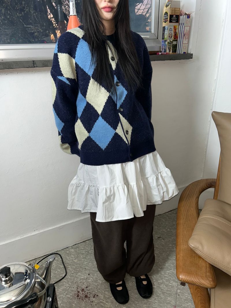 (2color) dot frill dress