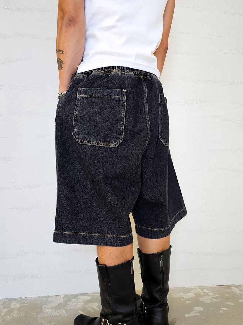 VENTIQUE Washed Bermuda denim PT 2color