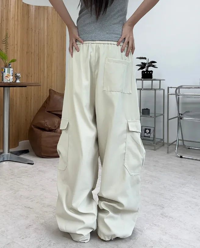 Eppen pintuck wide cargo pants