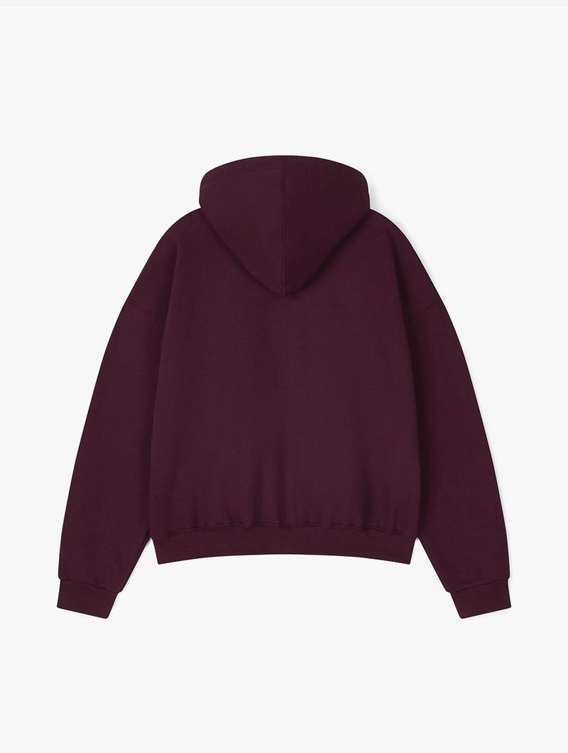 LONQUE HOOD ZIP-UP (WINE)
