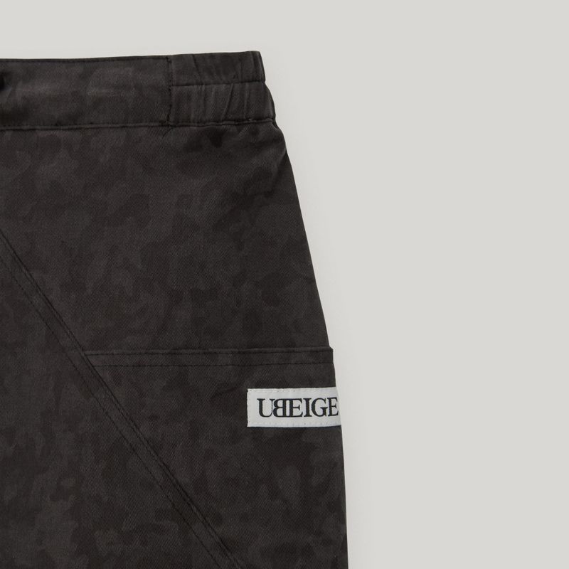 Charcoal Camou Midi-Skirt