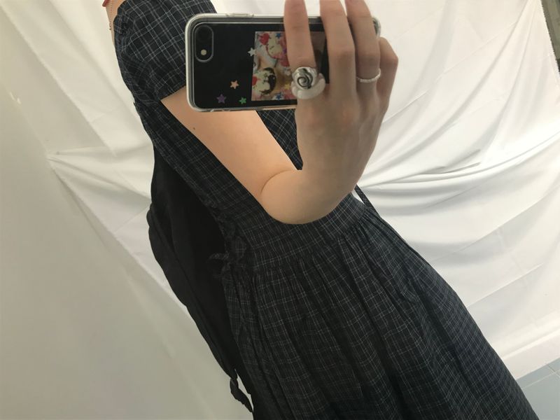 Vintage Mori Checkered Dress