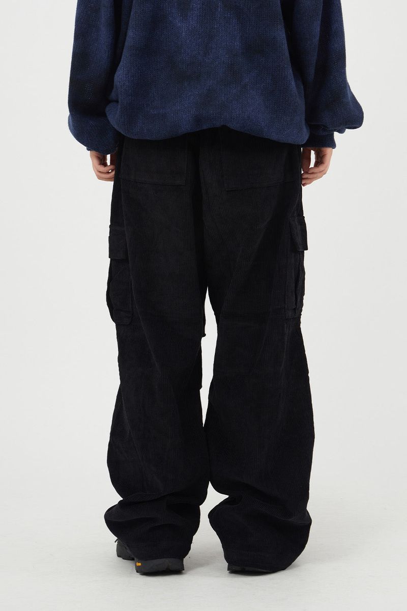 Rivet corduroy cargo work pants
