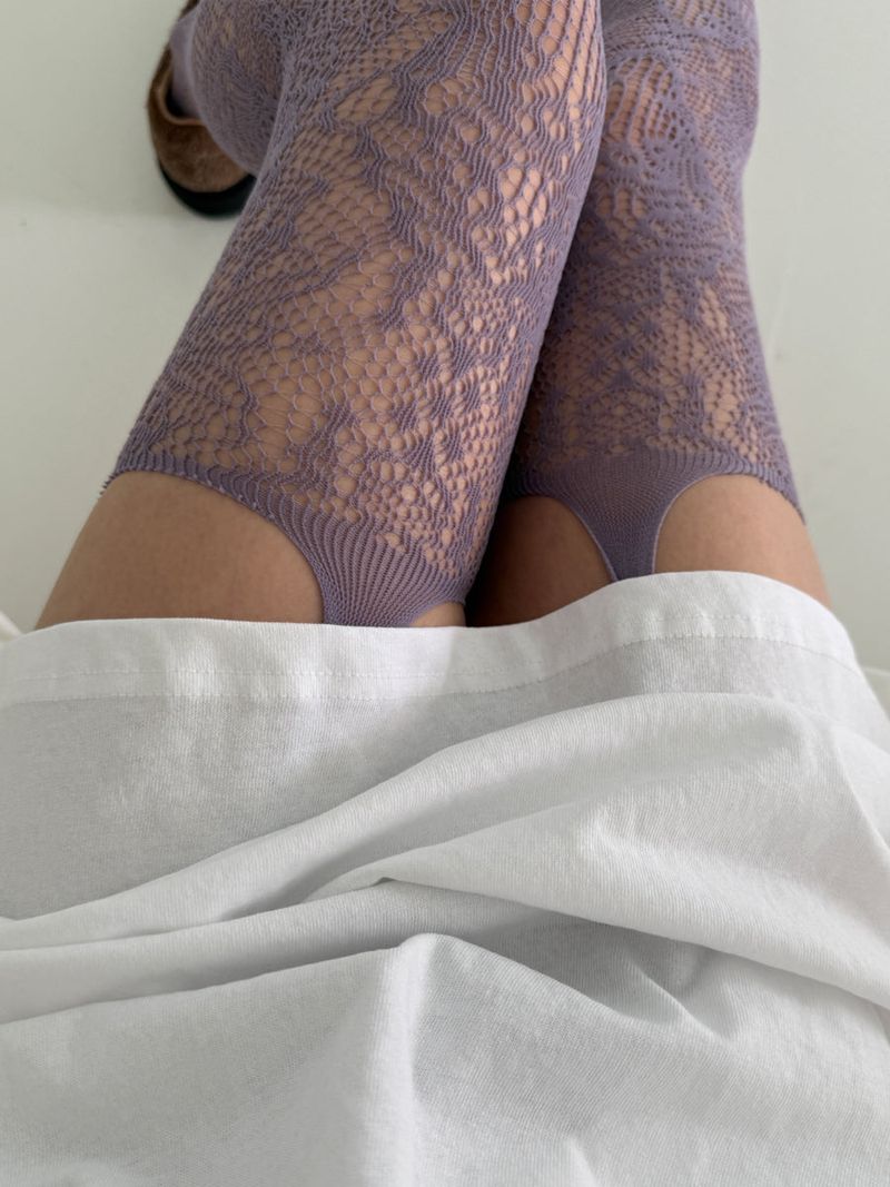 flower garter netting stocking