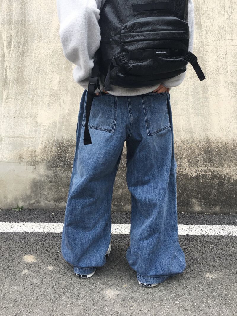 Burnett Double Pintuck Balloon Denim Pants 2C