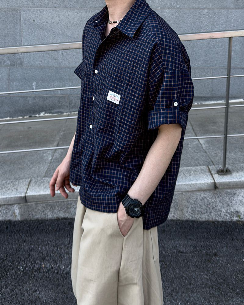 Mirel Check Roll-Up Half Shirt