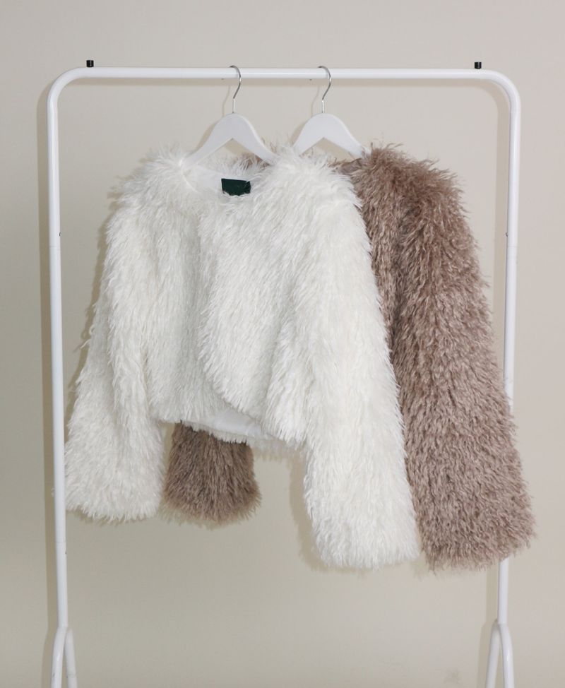Angel Hairri Fur Bolero Short Jacket (Semi Cropped Jacket)