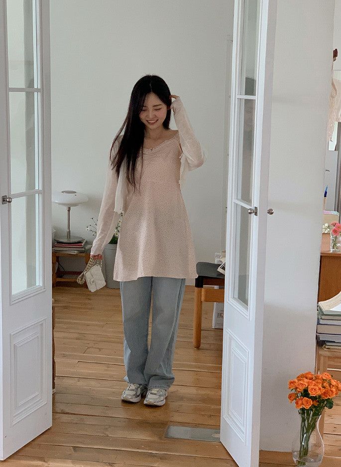 Cool Straight Denim Wide Pants (2color)