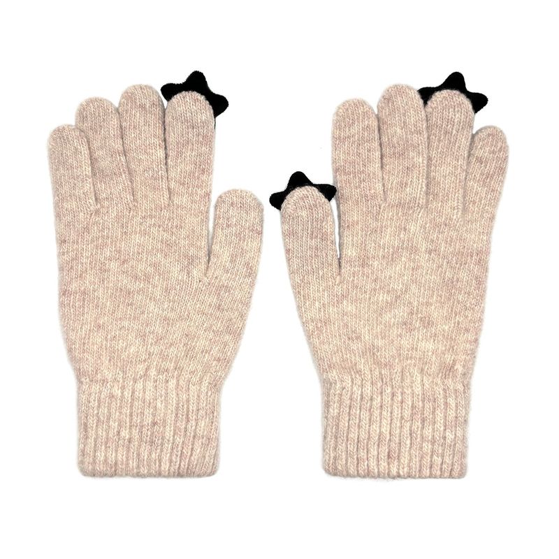 Star Wool Gloves [Oatmeal]