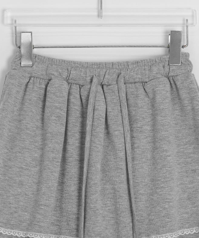 Mokan Lace Tiered Layered Mini Skirt