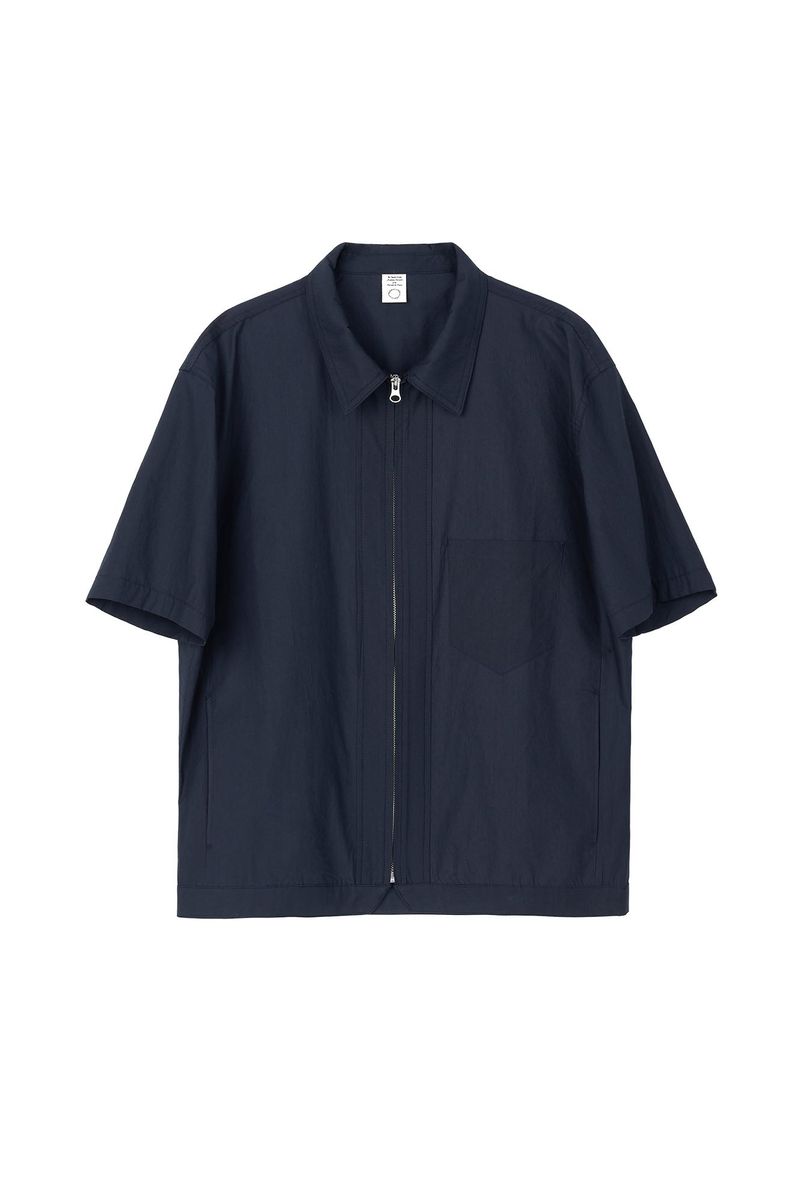 Field Panel Paper Half Shacket (Navy)