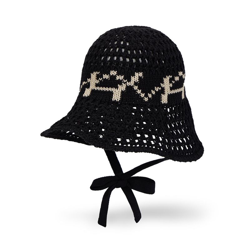 VA Digital Logo Punching Bonnet Hat / Black