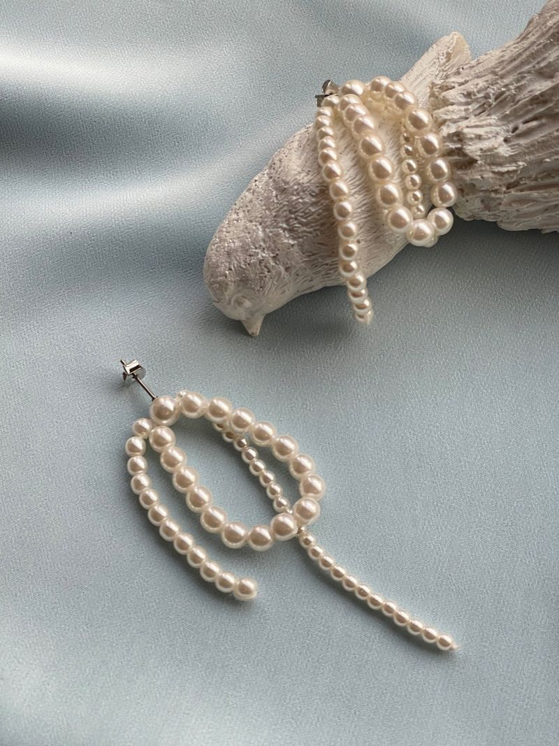 ribbon bow drop earring