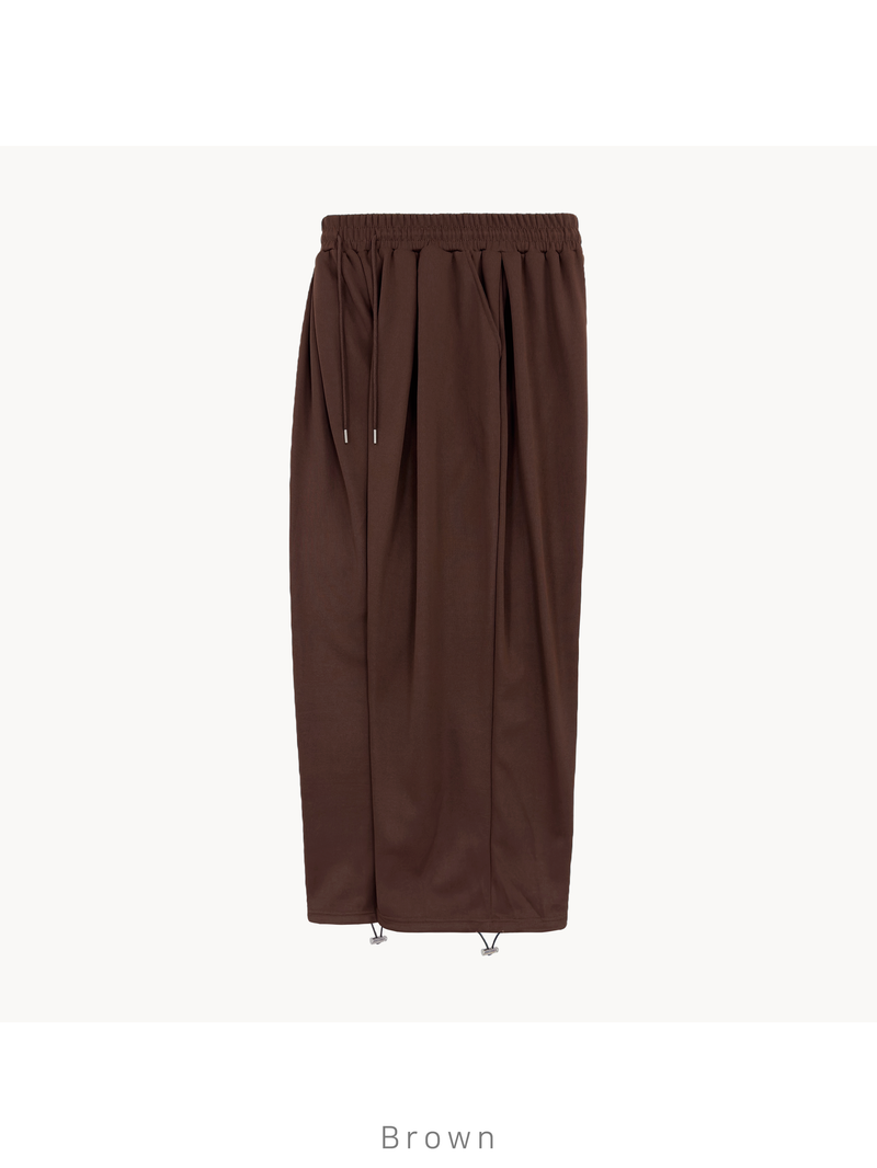 Double-pleated wide string pants 5COLOR