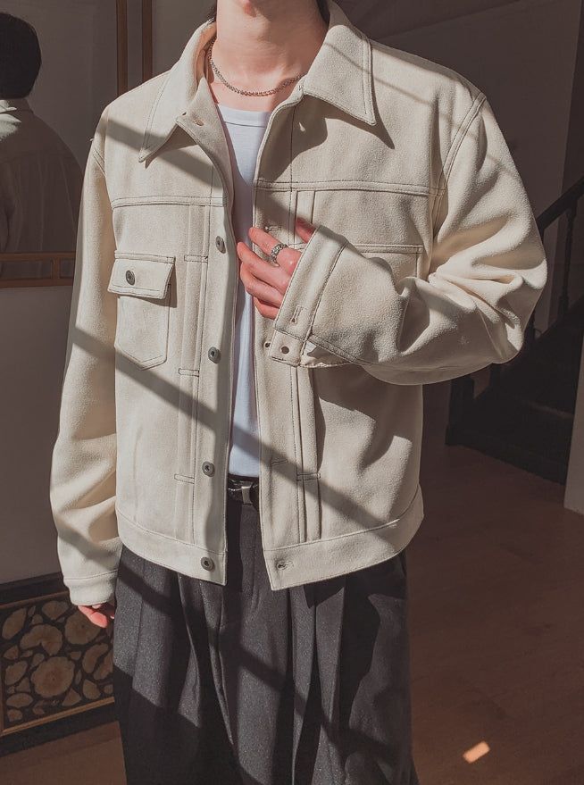 Brook Suede Trucker Jacket