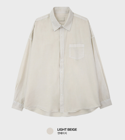 Glass Pigment Basic Cotton Shirt