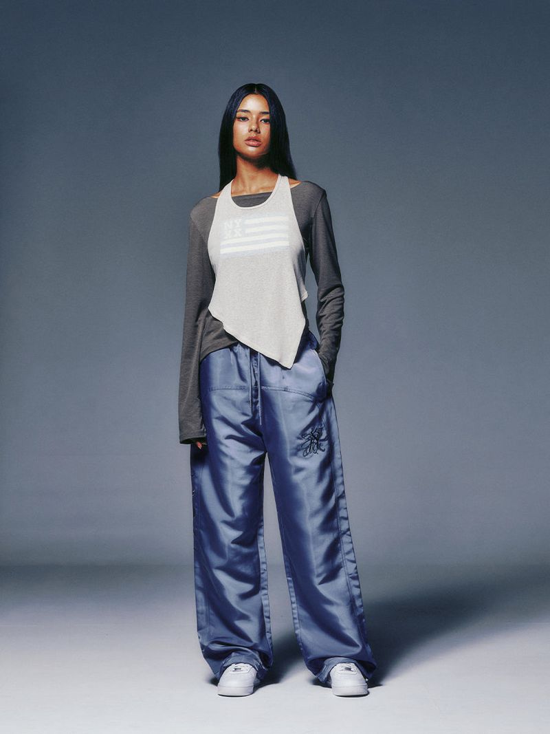 P.O.M EMBLEM JOGGER PANTS (LIGHT BLUE)