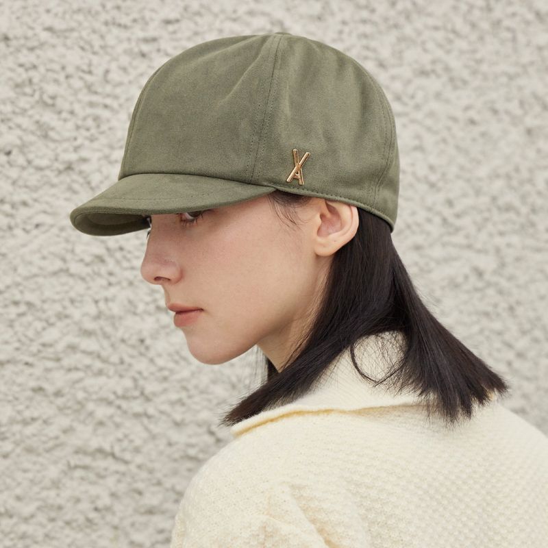 VA Stud Easy Fit Newsboy Cap / Khaki
