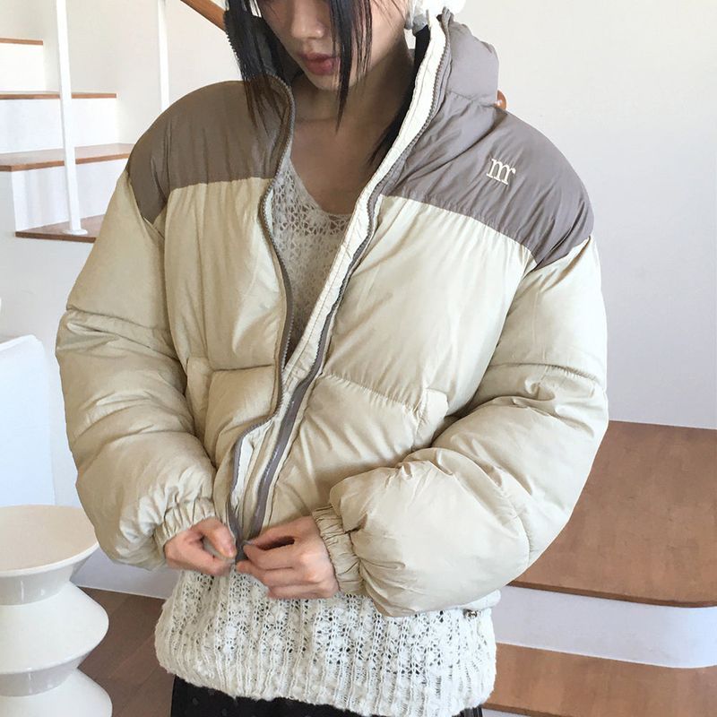 Lizer Cotton Candy Oversized Fit Color Short Padded Jacket
