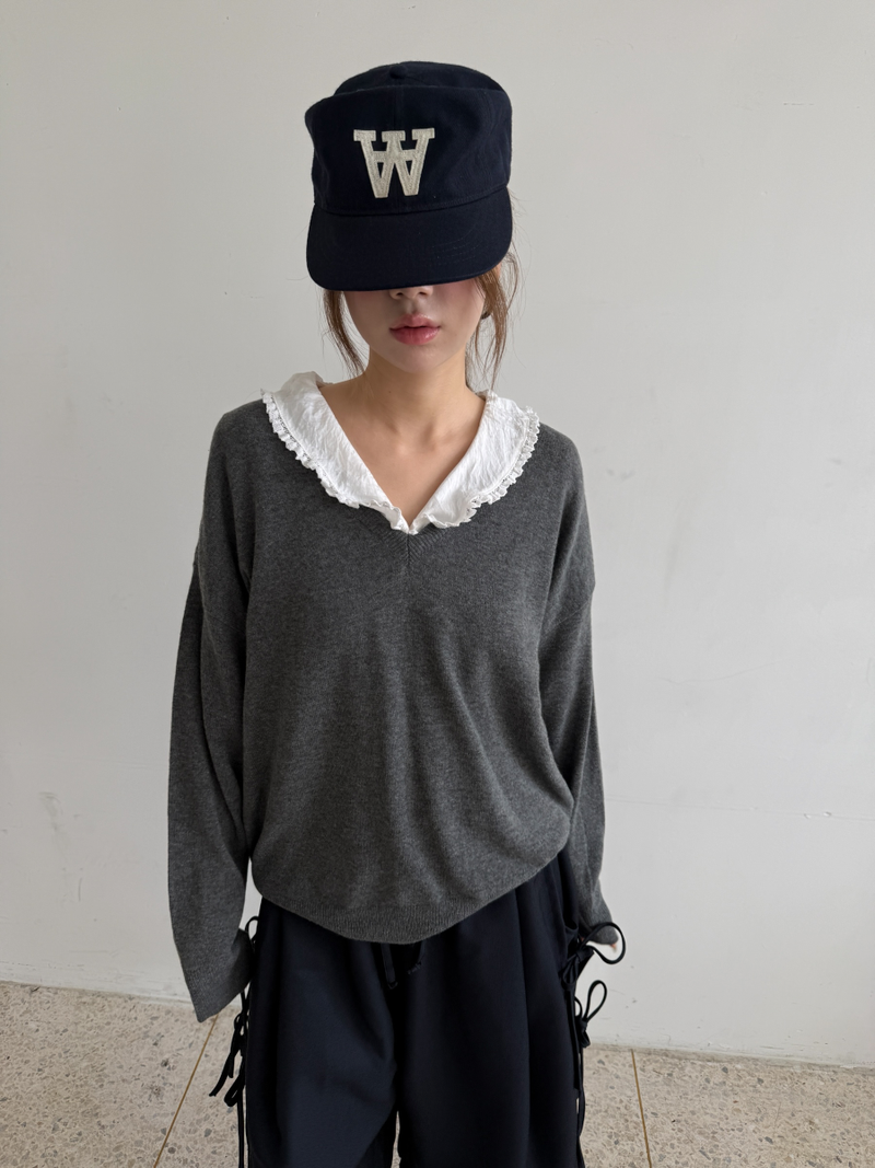 another language（アナザーランゲージ）の「v neck loose knit top（Tops）」