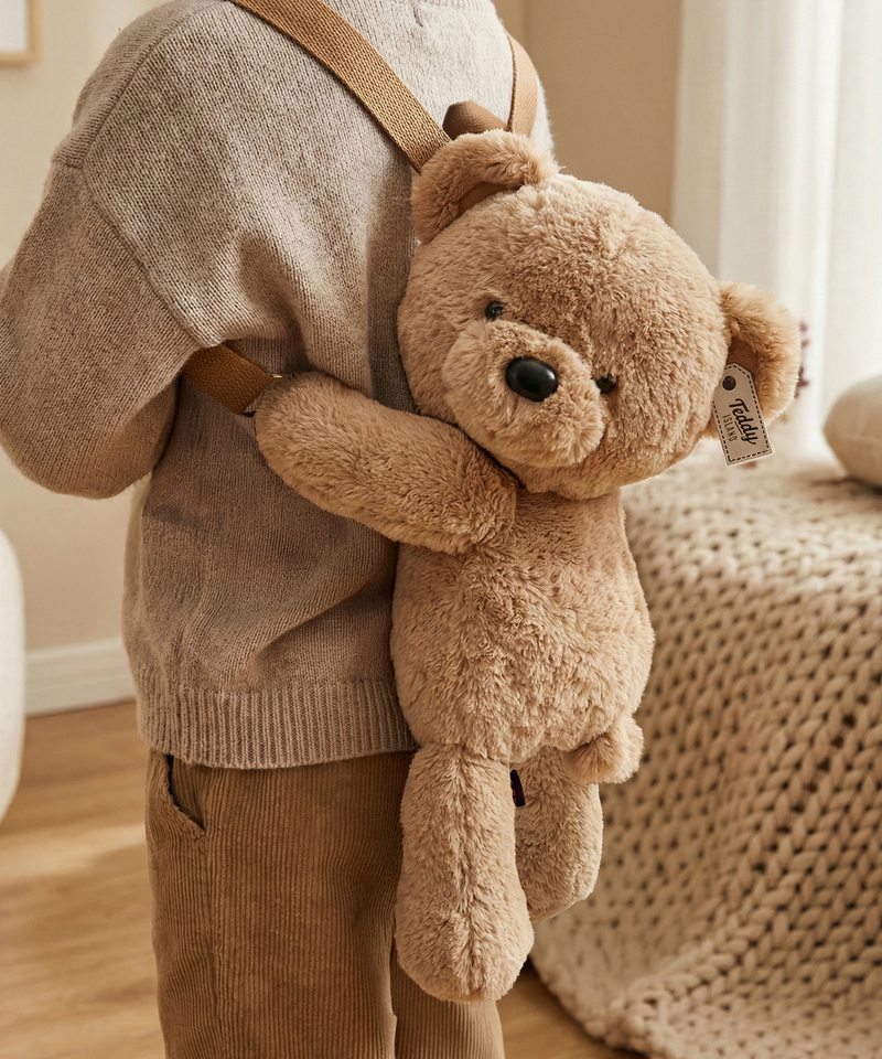 TEDDY ISLAND（テディアイランド）の「サイド テディベア バックパック [BROWN]（バッグ）」