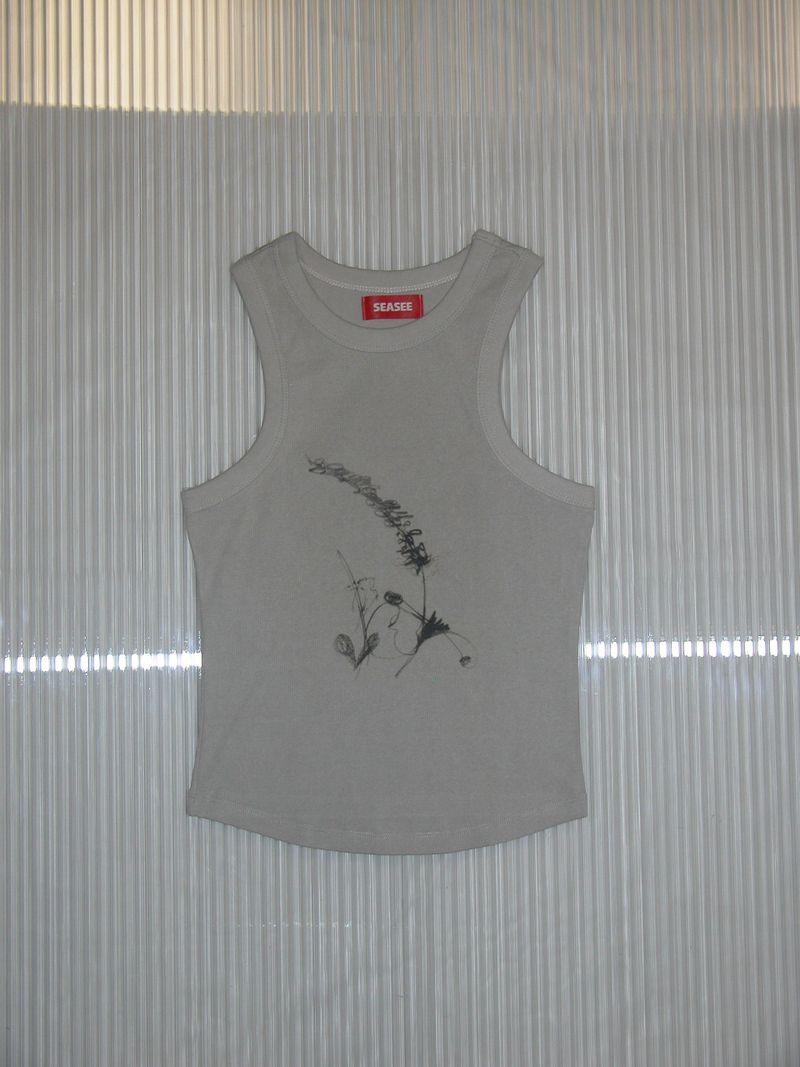 SEASEE（シーシー）の「Plant Sleeveless,Light Gray（Tops）」