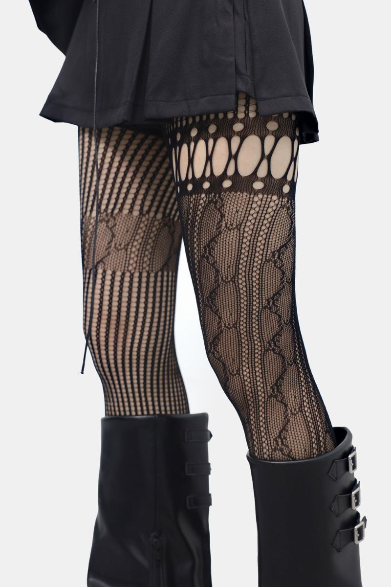 NONCODE（ノンコード）の「Unaine Garterbelt Uneven Stockings（Fashion Accessories）」