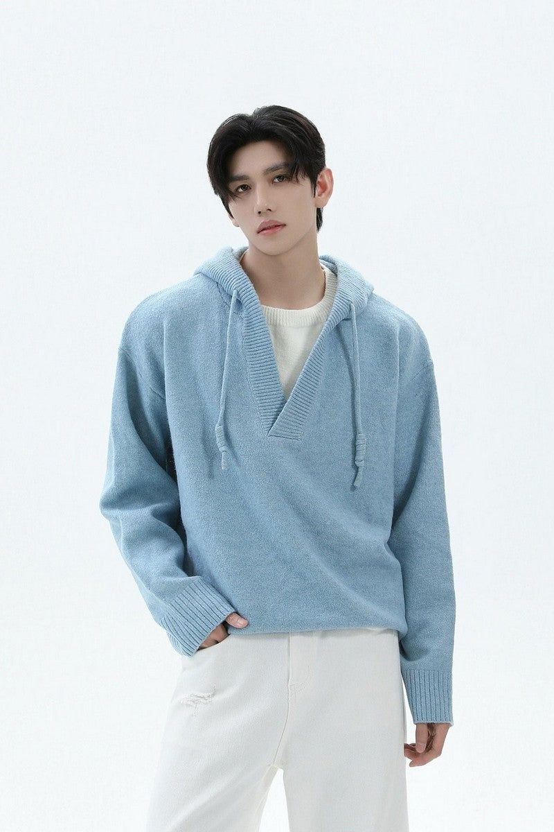 TURNTIDE（ ターンタイド）の「Heavyweight Layered Look Hooded Knit Sweater（Tops）」