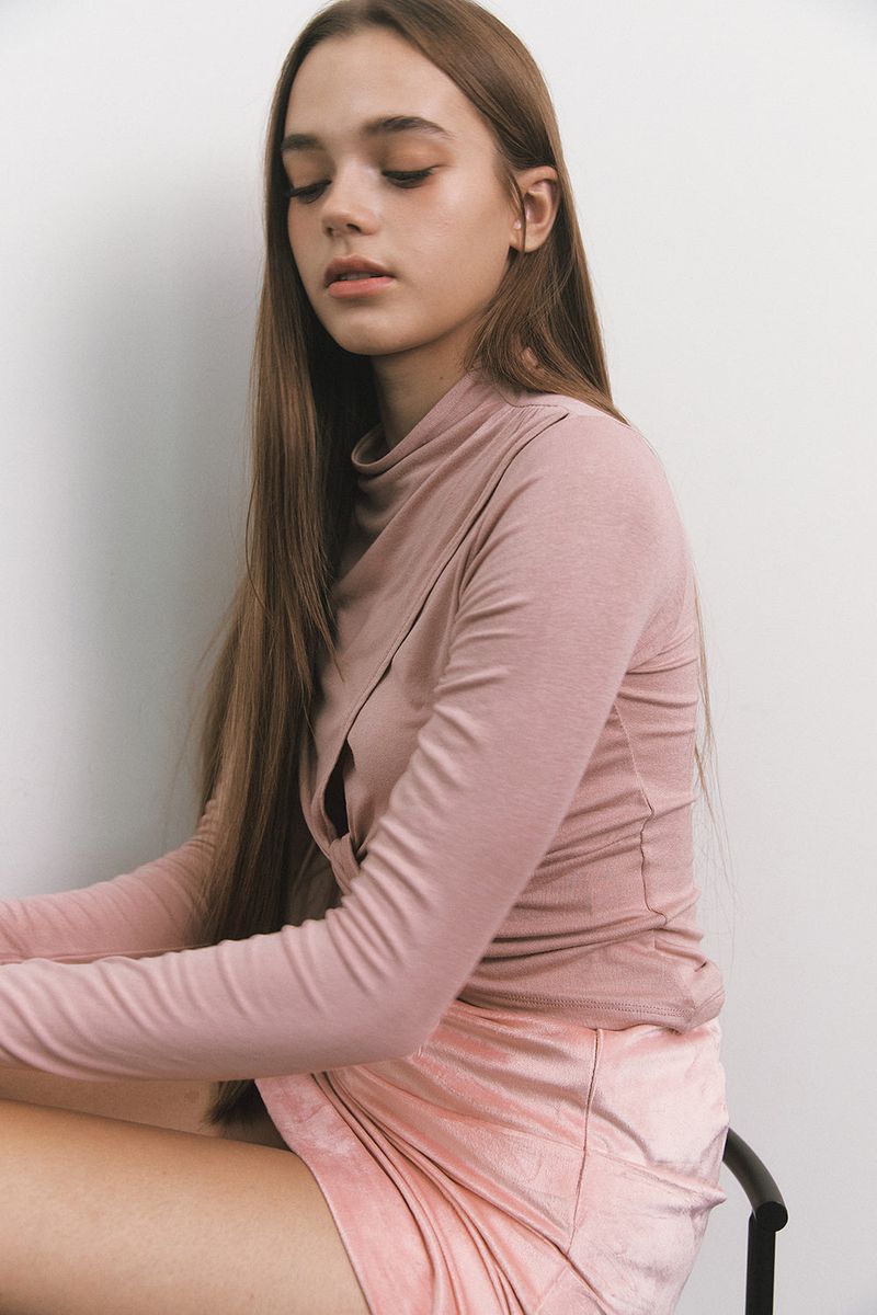 Shirring Top Pink