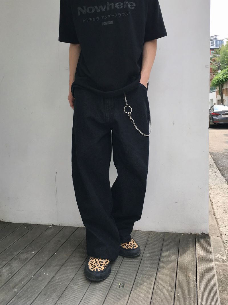 A-N Basic Wide Denim Pants 2C