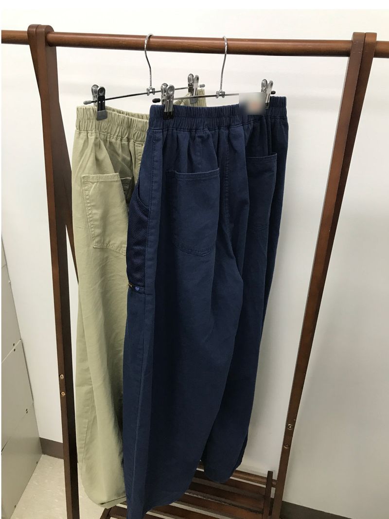 Mesh pocket cotton pants