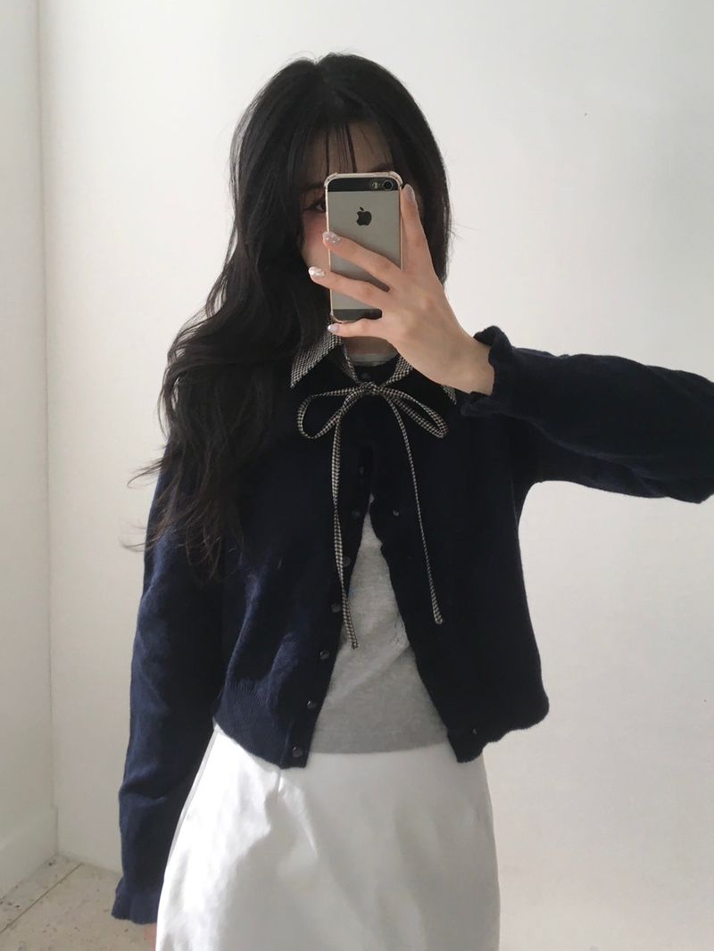 Frill Short Cardigan