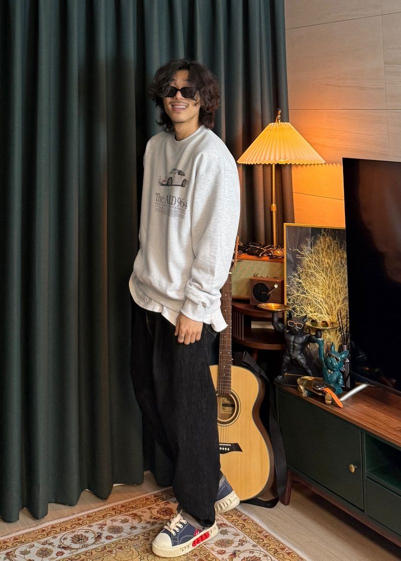 Old-Car basic Sweatshirt 3COLOR