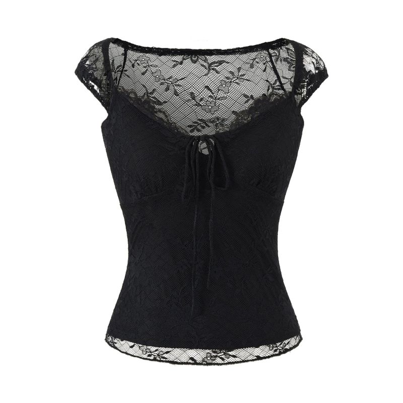 Deni Lace Ribbon Top