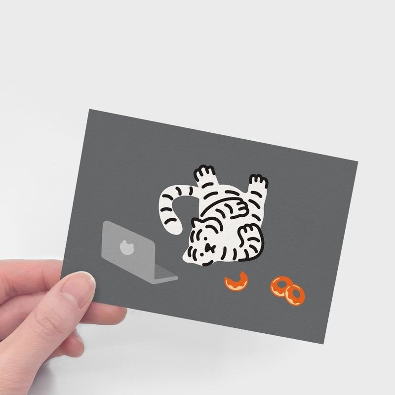 DOUGHNUT TIGER POST CARD