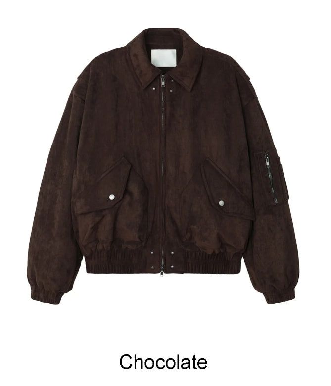 Rica Suede Quilted Flight Jumper