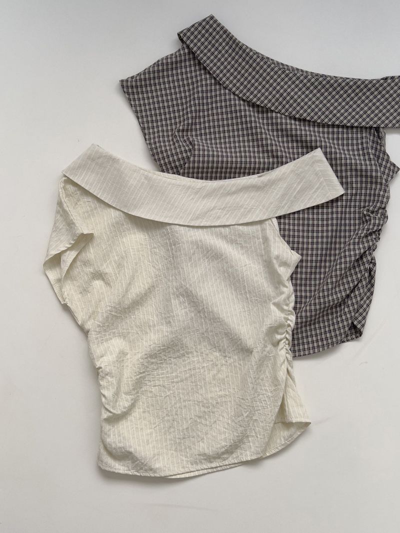 Check Seersucker Blouse