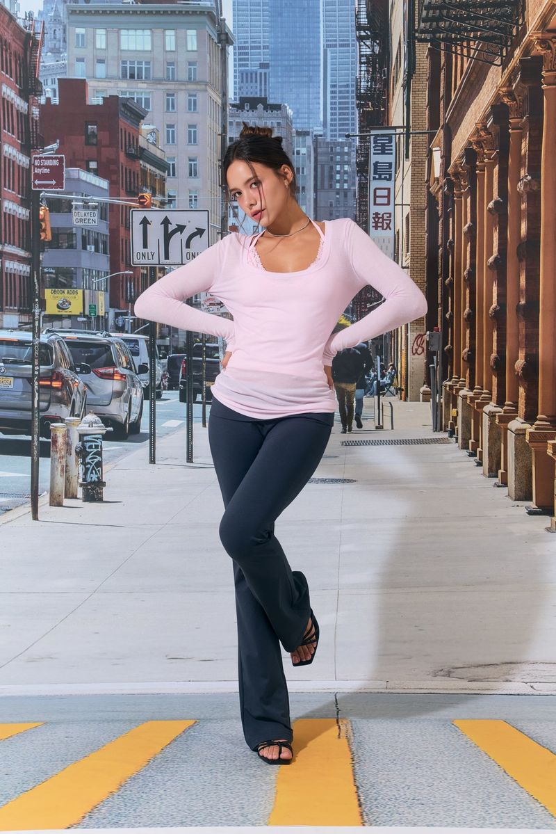 ブリーズ シアー ロングスリーブ トップ (Pink)