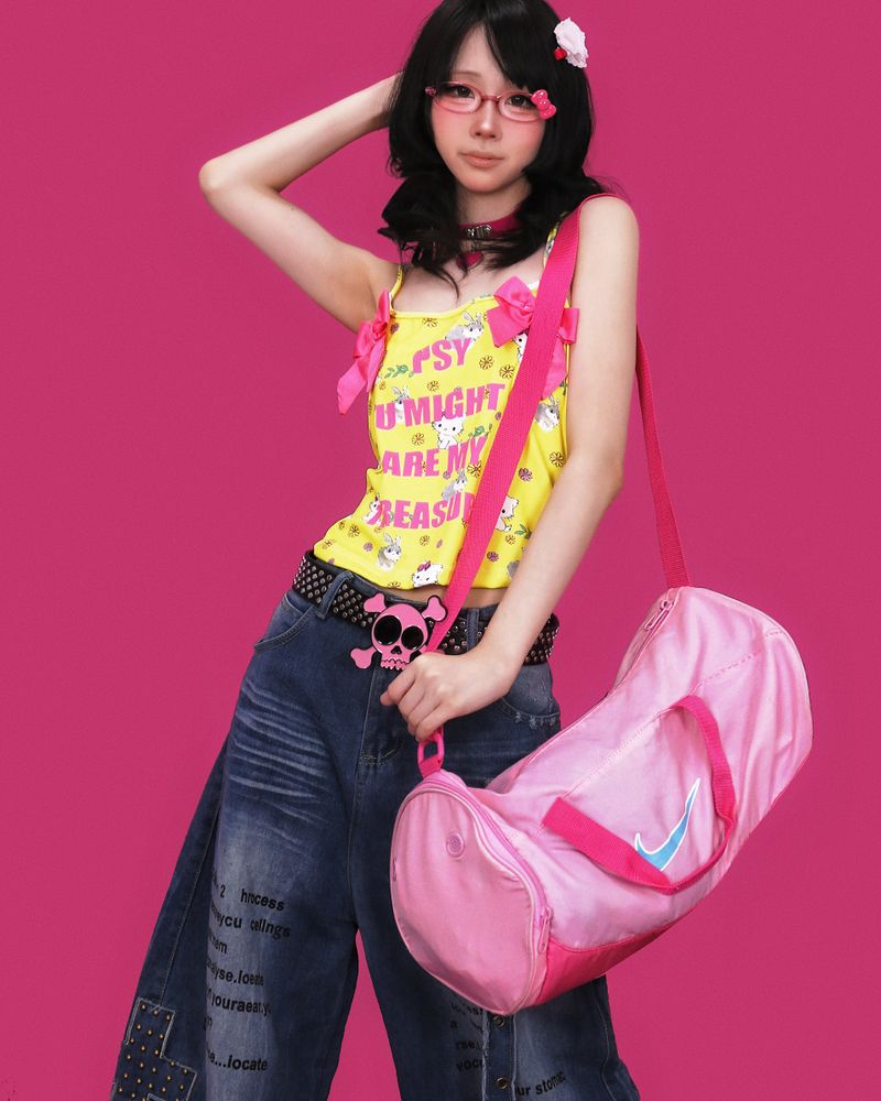 psycho stud denim pants