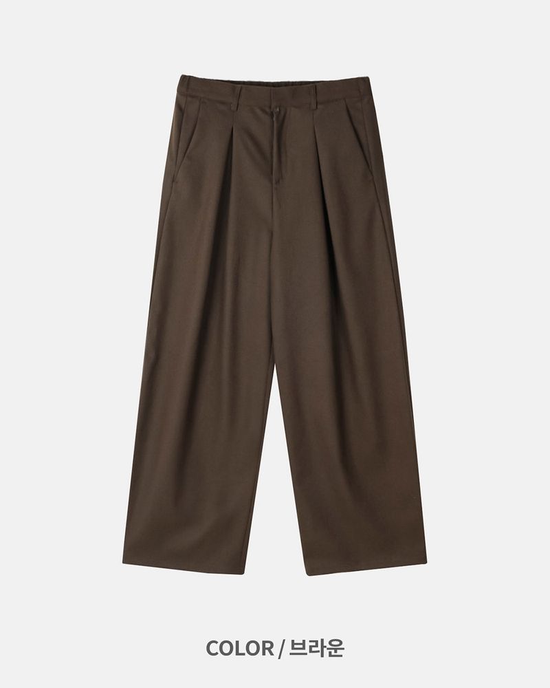 Tia Double-Pleat Wide Slacks