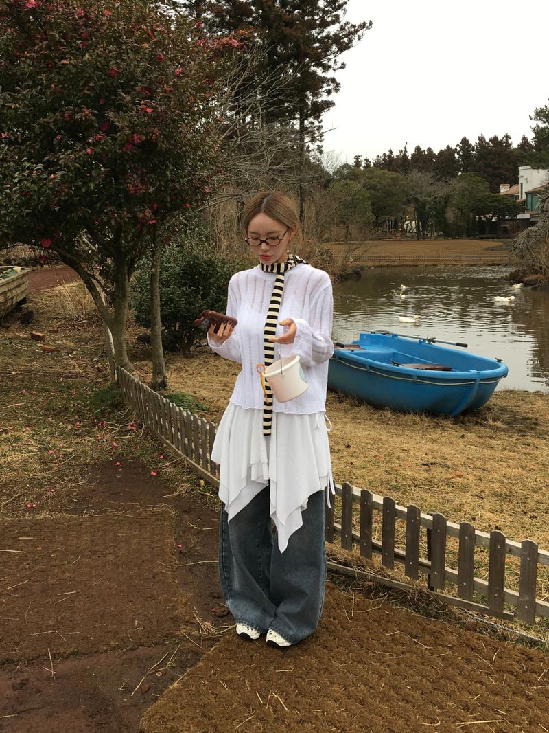 Peanut Stripe Muffler (3c)