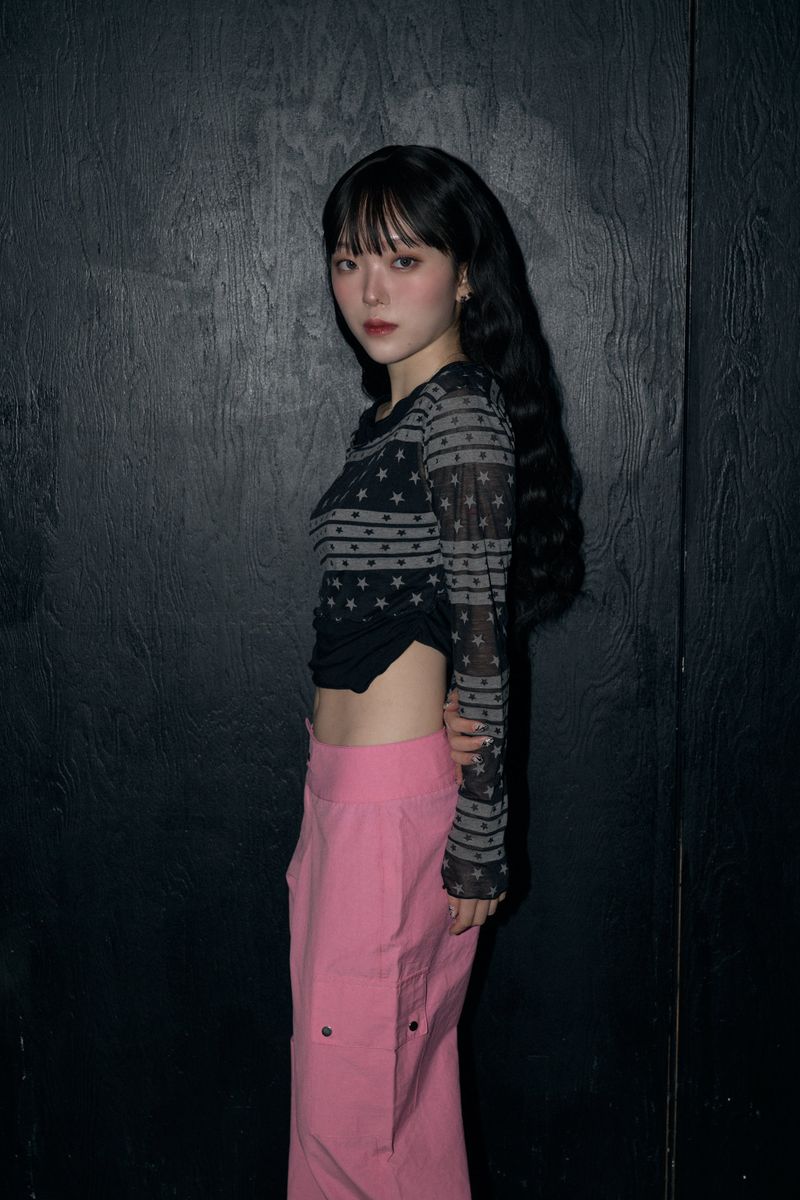 star layered top - black