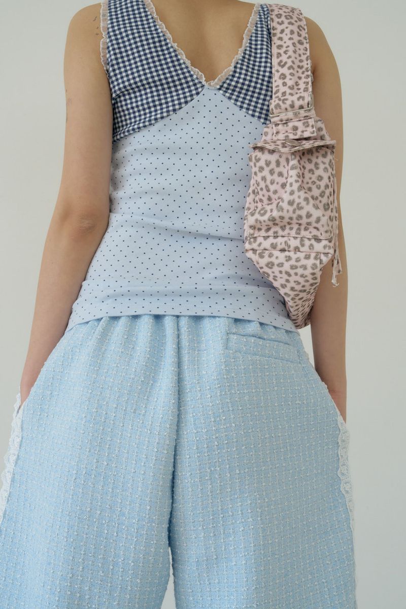 POSY LACE TOP (BLUE)
