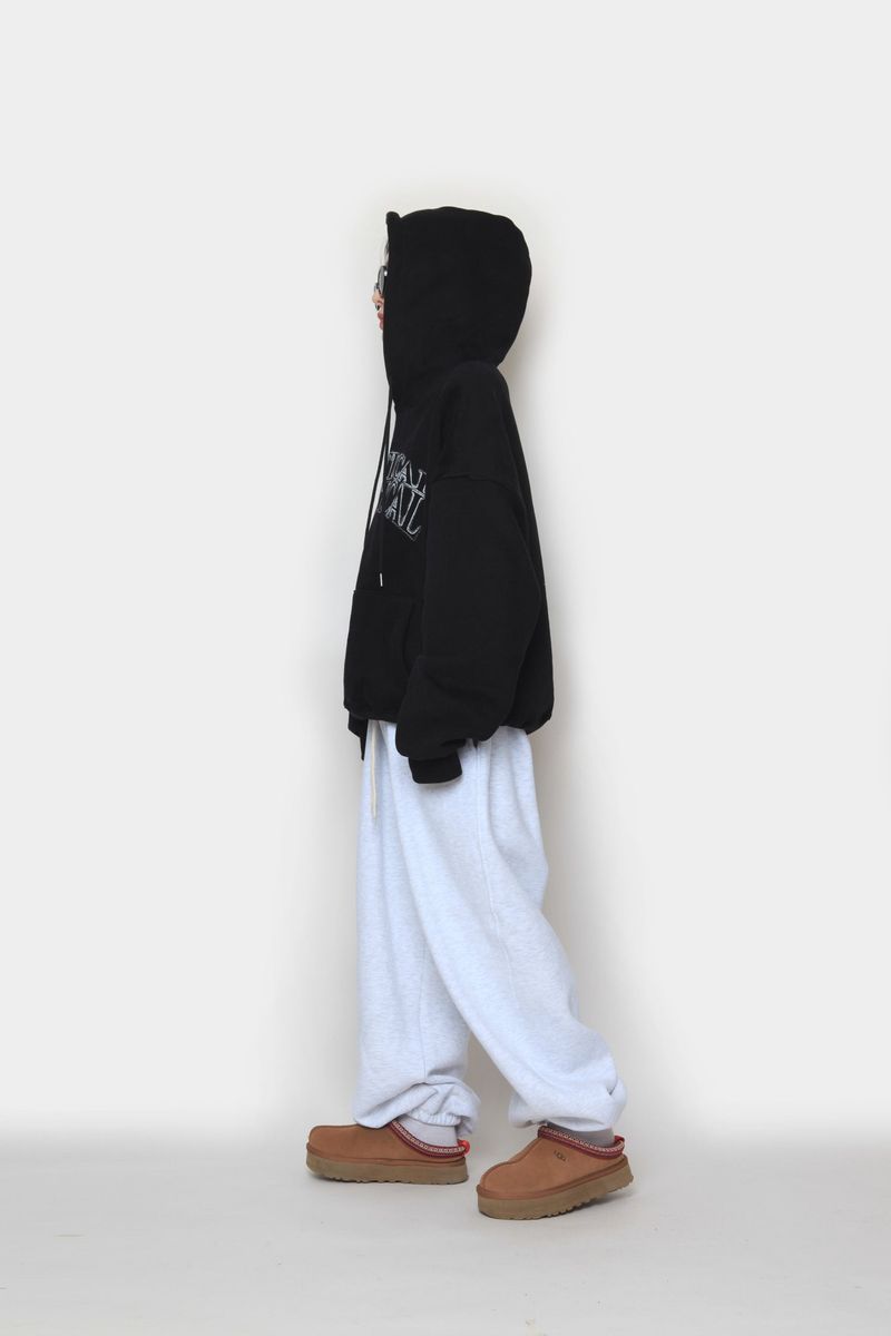 wool fluff balloon jogger pants
