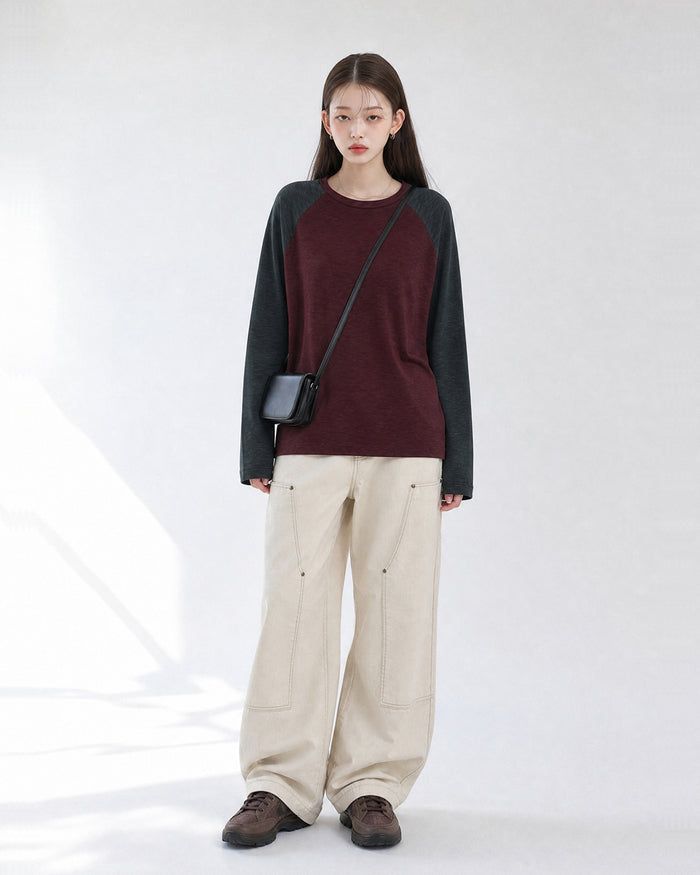 (UNISEX) Slub Raglan Long Sleeve