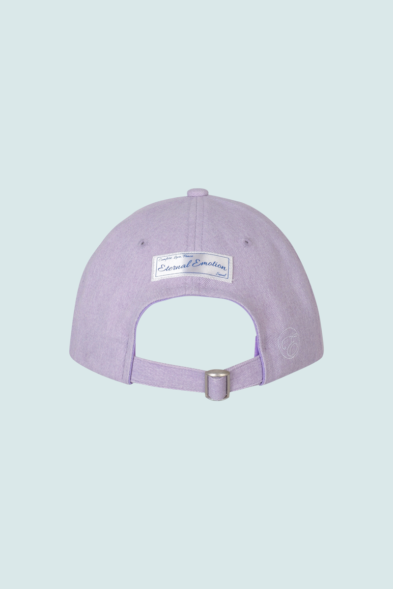 WHITE BOW EMBROIDERY CAP (PURPLE)