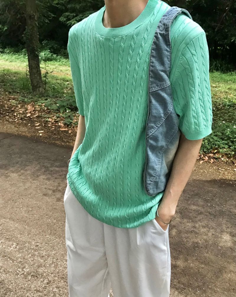 Palette twist short sleeve Knit