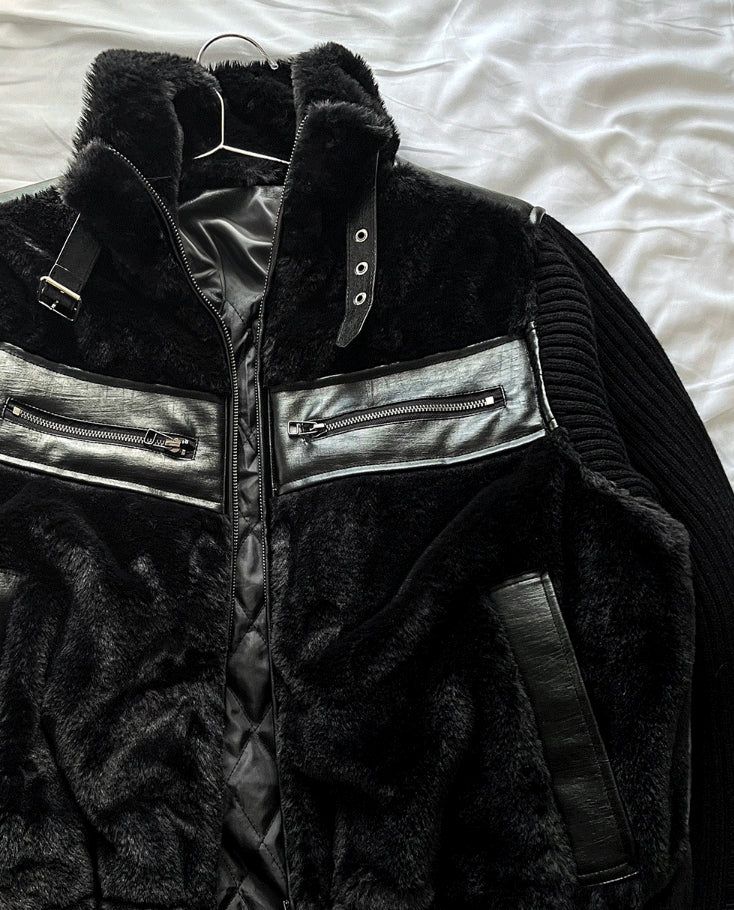 Trimmed Fur Leather Mustang + Knit