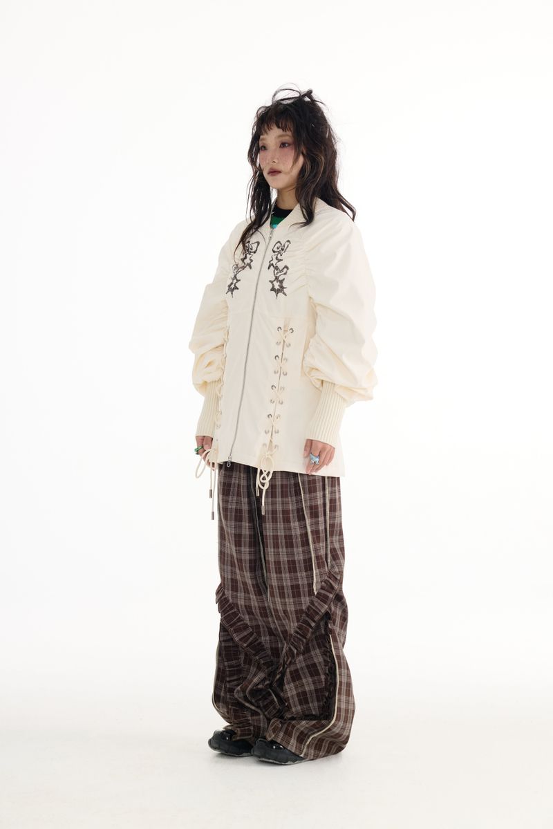 Beige embroidered jacket