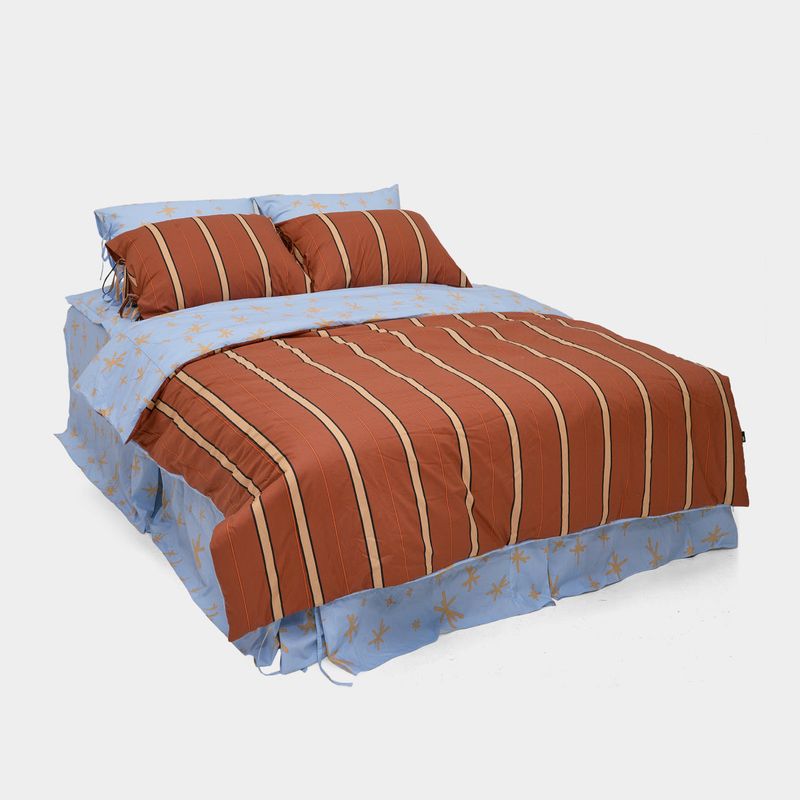 dormor(ドルモル)の「Starry brown Stripe Duvet Cover - Q size(Interior)」